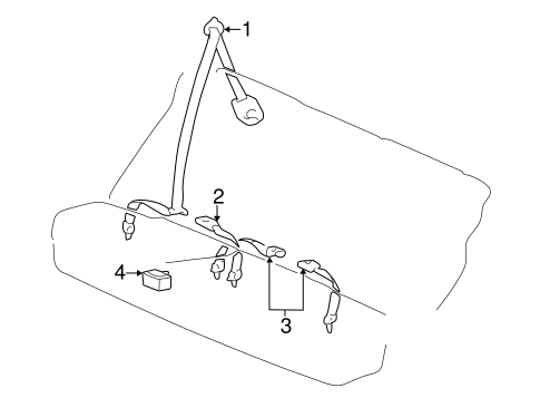 XG350 REAR SEAT BELTS