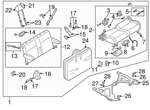 S6 REAR SEAT COMPONENTS