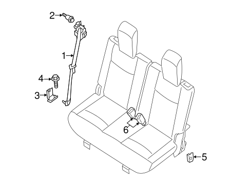 JX35 THIRD ROW SEAT BELTS