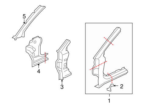 Lancer HINGE PILLAR