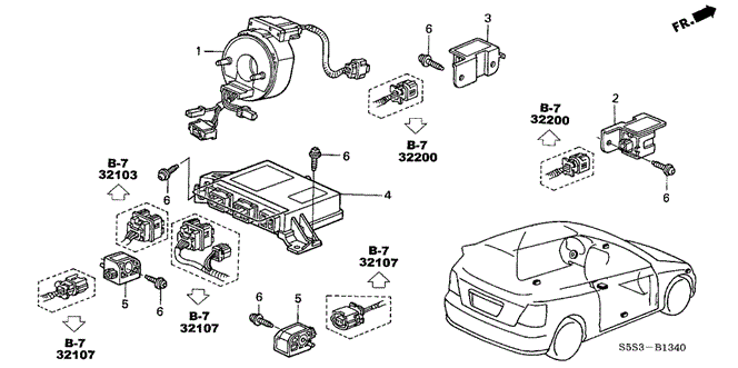 ELECTRICAL / EXHAUST / HEATER / FUEL/SRS UNIT for 2003 Honda CIVIC HATCHBACK #1