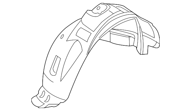 7T4Z-16102-B Деталь FENDER LINER, RIGHT