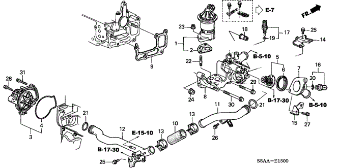 ENGINE/WATER PUMP - SENSOR (1) for 2004 Honda CIVIC SEDAN #1