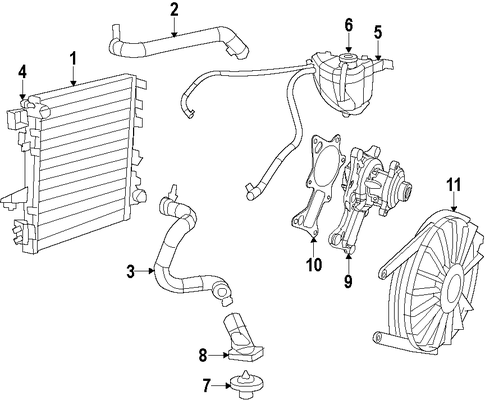 Radiator Amp Components For 2008 Jeep Wrangler