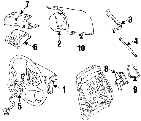 Catera AIR BAG COMPONENTS