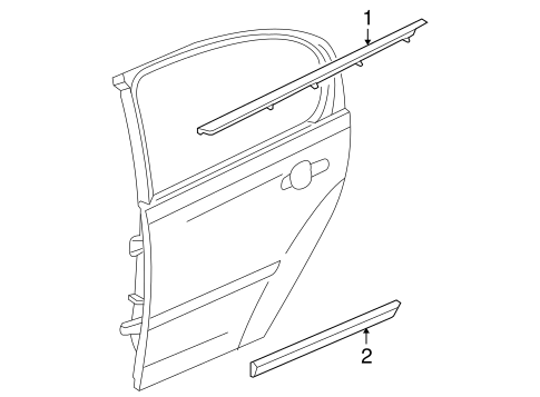 Cobalt EXTERIOR TRIM - REAR DOOR