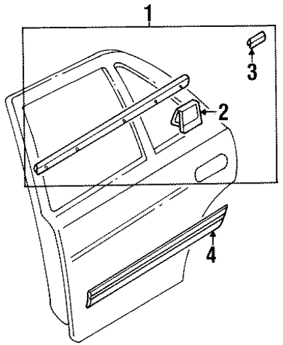 Sephia EXTERIOR TRIM - REAR DOOR