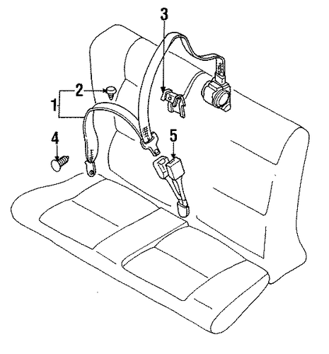 Cabriolet REAR SEAT BELTS