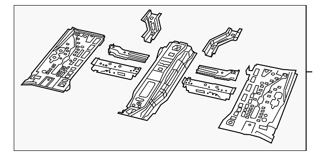 68250635AA Деталь FRONT FLOOR PAN