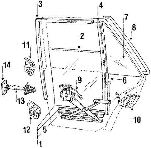 Precis GLASS - REAR DOOR