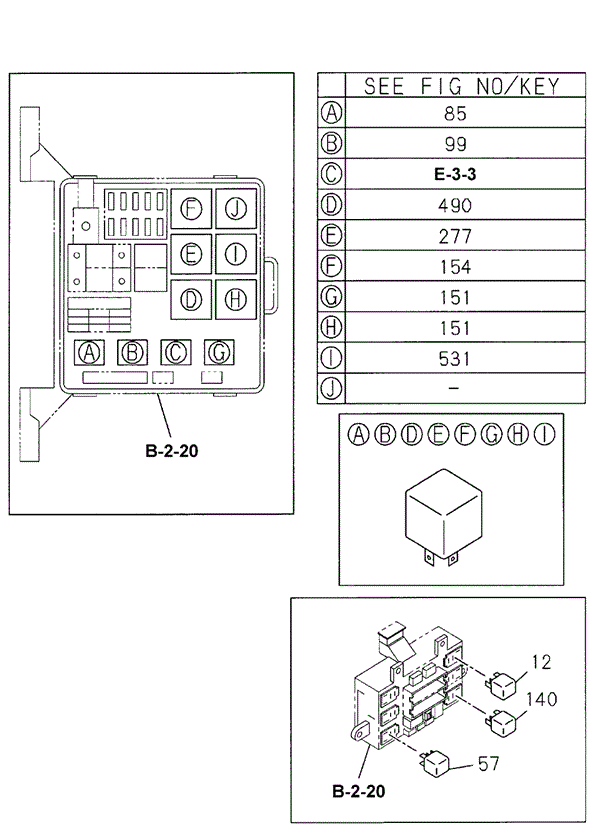 ELECTRICAL / EXHAUST / HEATER / FUEL/FUSE BOX RELAY (ENGINE) for 2000 Honda PASSPORT #1