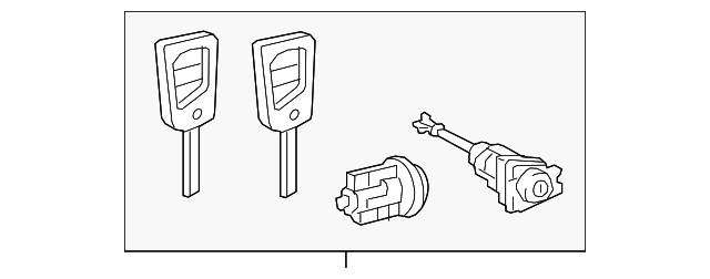 89704-12E50 CYL & KEYS, LEFT