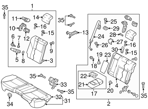 3 REAR SEAT COMPONENTS