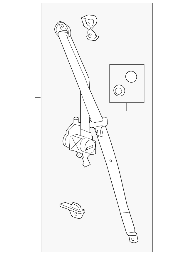 19257787 Деталь BELT & RETRACTOR, LEFT