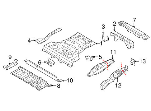 X6 REAR FLOOR & RAILS