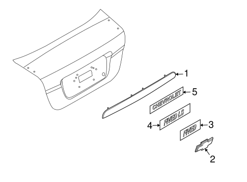 Aveo EXTERIOR TRIM - TRUNK