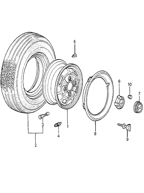 CHASSIS/WHEEL - TIRE for 1979 Honda ACCORD HATCHBACK #1