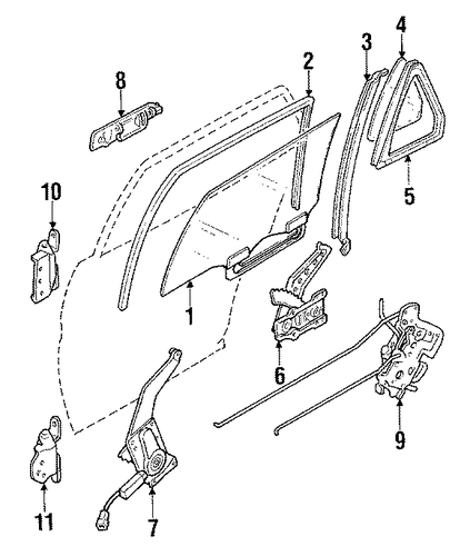 626 GLASS - REAR DOOR