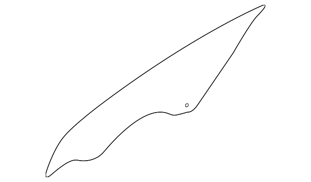 82411-2M010 DOOR GLASS, LEFT