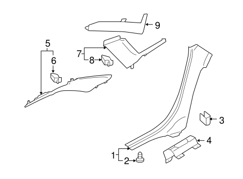A8 Quattro INTERIOR TRIM - QUARTER PANELS