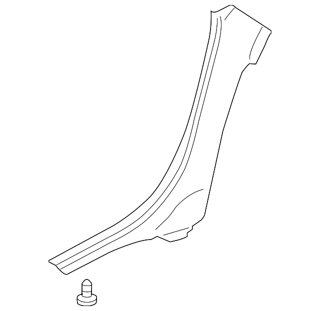 4E4-864-607-M-8C1 Деталь LOWER QTR TRIM, LEFT