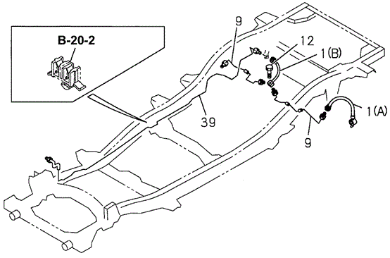 SLX BRAKE LINE (RR.)