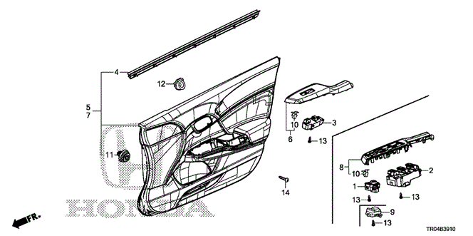 INTERIOR / BUMPER/FRONT DOOR LINING for 2012 Honda CIVIC SEDAN #1