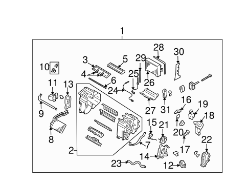 Impreza EVAPORATOR & HEATER COMPONENTS 2