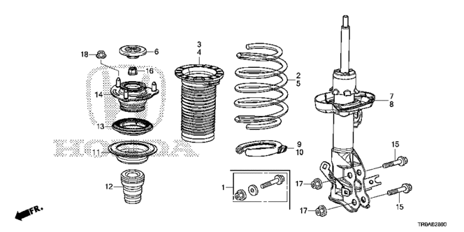 CIVIC SEDAN FRONT SHOCK ABSORBER (1.8L)