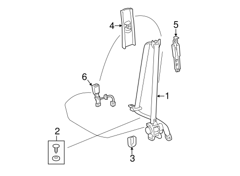 Camry FRONT SEAT BELTS