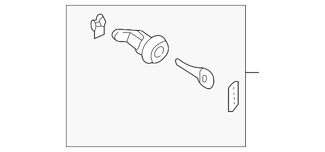 0K53B-76920 CYL & KEYS, LEFT