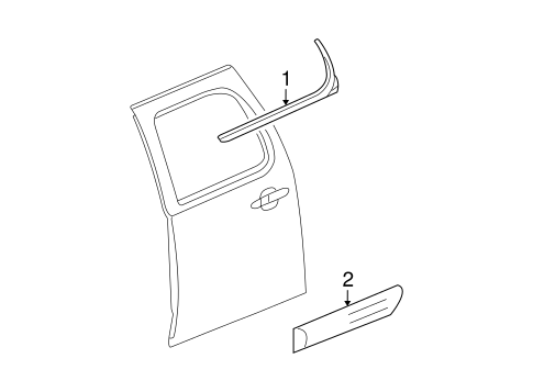 Avalanche EXTERIOR TRIM - REAR DOOR