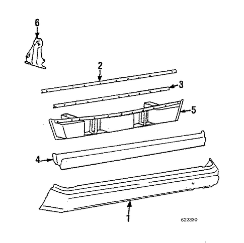 Starion BUMPER ASSEMBLY - REAR