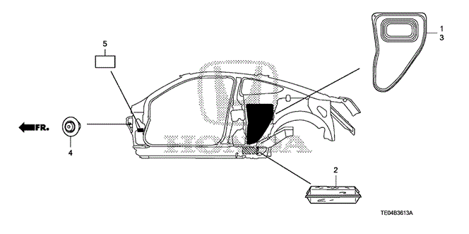 INTERIOR / BUMPER/GROMMET (SIDE) for 2009 Honda ACCORD COUPE #1
