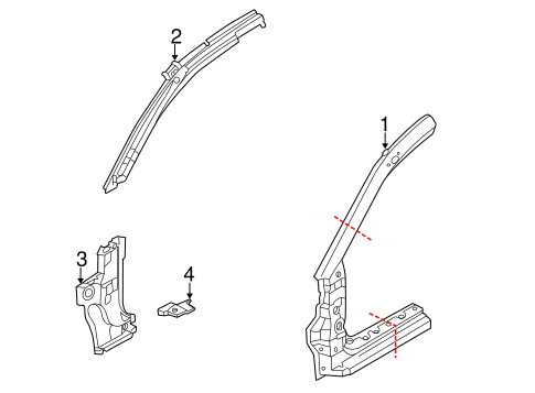 Lancer HINGE PILLAR