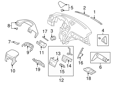 GT-R INSTRUMENT PANEL COMPONENTS