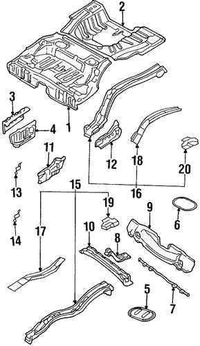 Legacy REAR FLOOR & RAILS 2