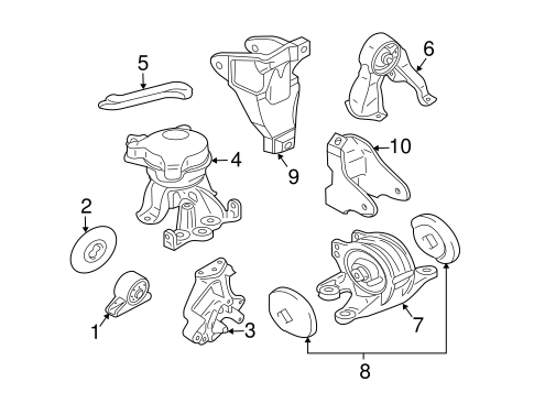 Endeavor ENGINE & TRANS MOUNTING