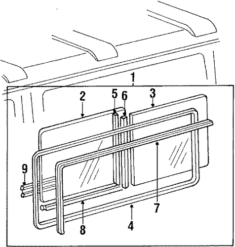 Vanagon GLASS & HARDWARE - BODY SIDE