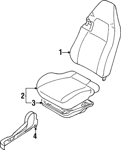 Mirage FRONT SEAT COMPONENTS 2