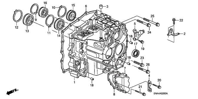 TRANSMISSION - AUTOMATIC/TRANSMISSION CASE for 2006 Honda CIVIC SEDAN #1