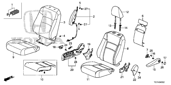 PILOT FRONT SEAT (R.)