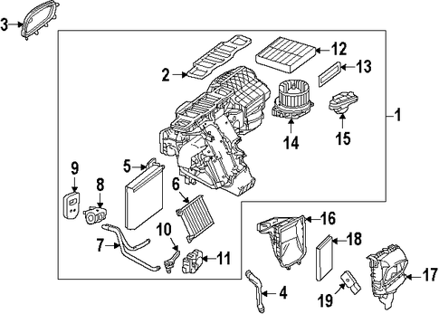 GL550 EVAPORATOR & HEATER COMPONENTS