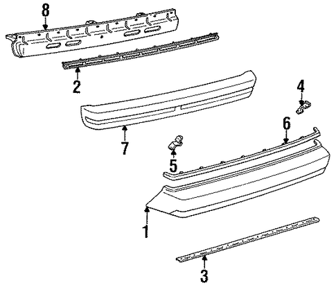 Celica BUMPER ASSEMBLY - REAR