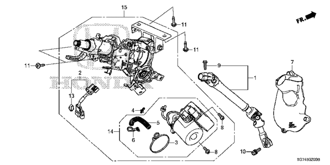 PILOT STEERING COLUMN