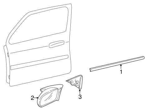 626 EXTERIOR TRIM - FRONT DOOR
