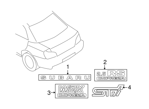 Impreza EXTERIOR TRIM - TRUNK