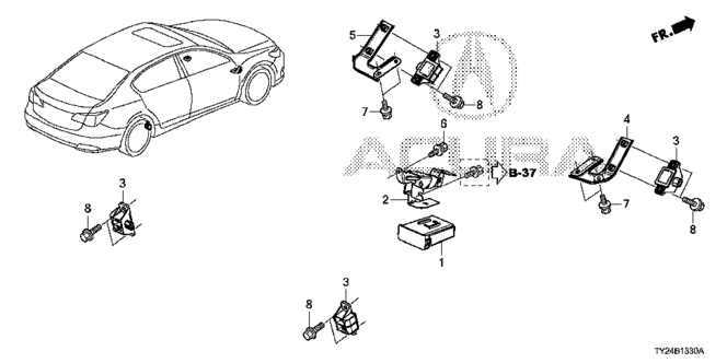 ELECTRICAL / EXHAUST / HEATER / FUEL/TPMS UNIT for 2014 Acura RLX #1