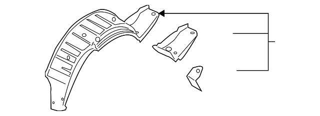 4L0-809-409-B Деталь OUTER WHEELHOUSE, LEFT