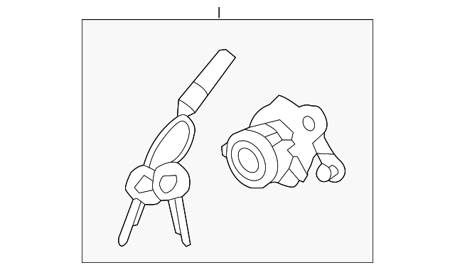81970-1RA00 CYL & KEYS, LEFT